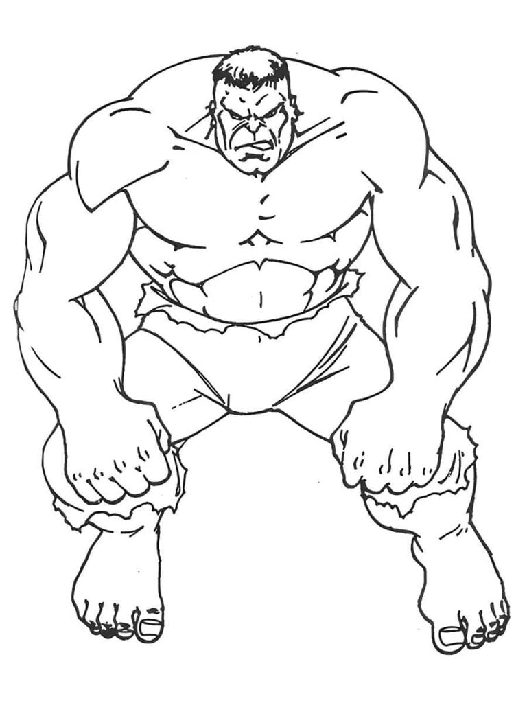 Desenho para colorir do Hulk