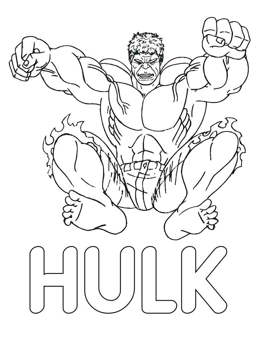 Desenho do Hulk para colorir