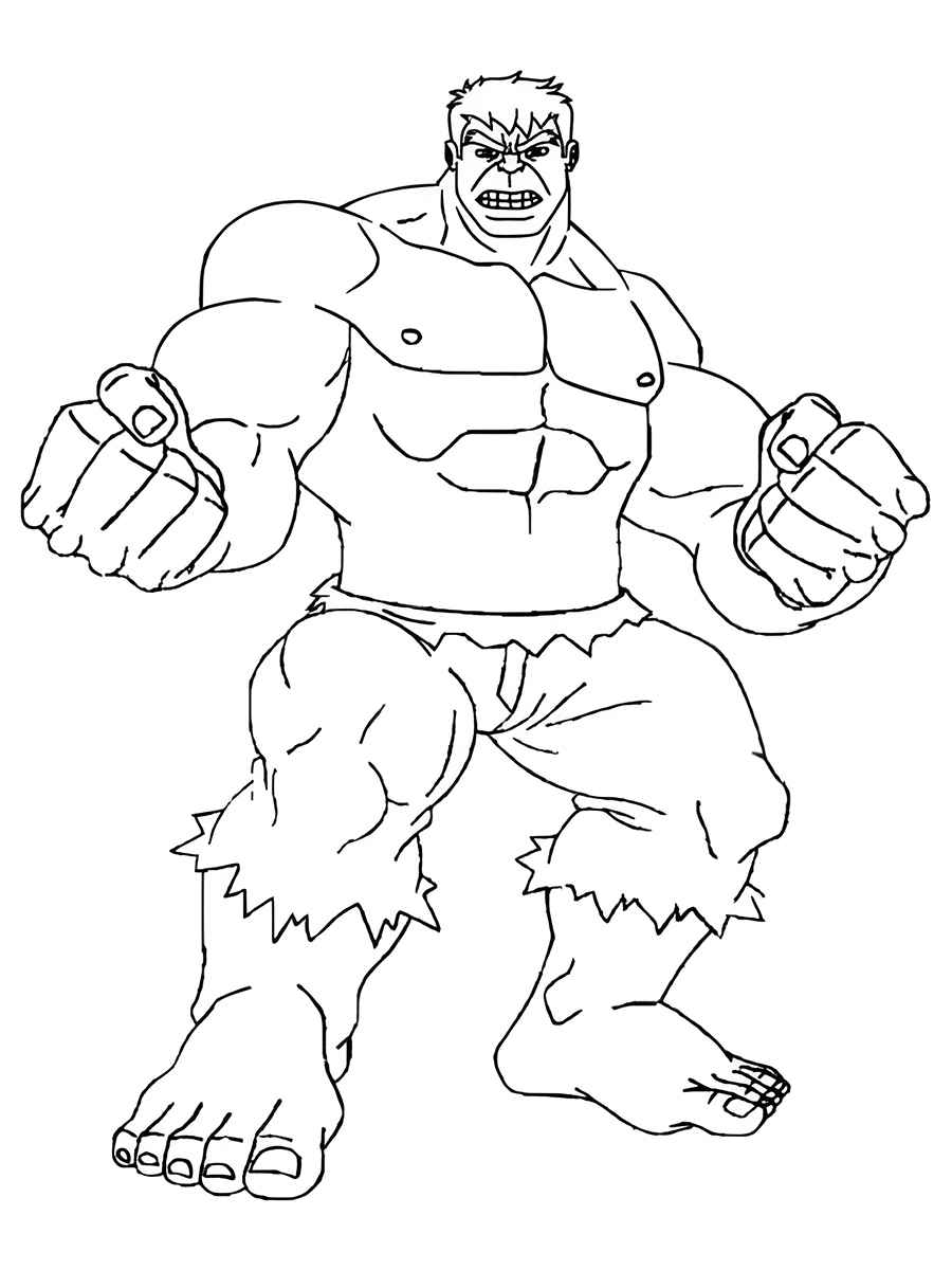 76 desenhos do Hulk para colorir