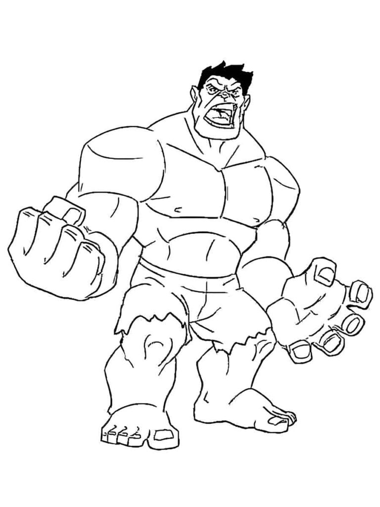 Hulk para colorir e pintar