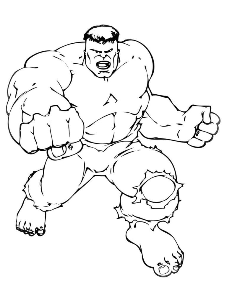 Hulk para colorir e pintar