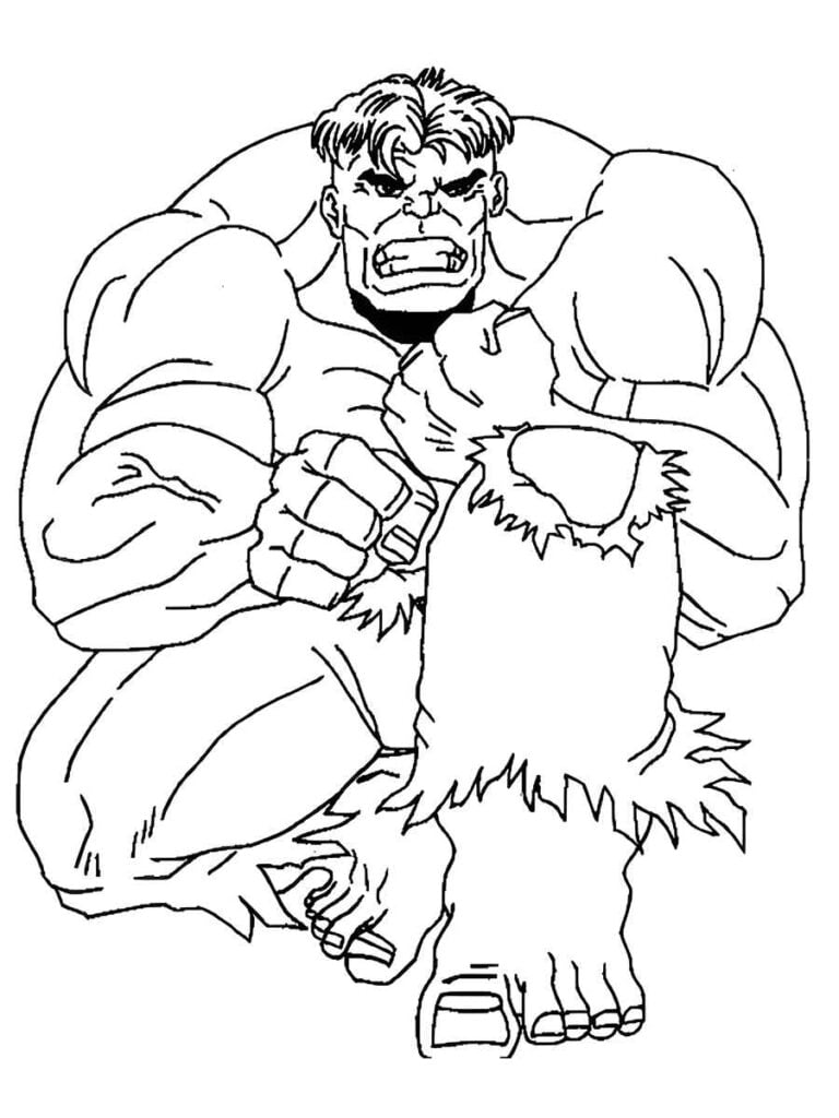 Desenhos para pintar do Hulk