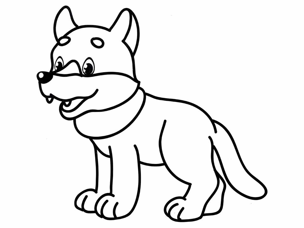 Desenho de Lobo para Colorir