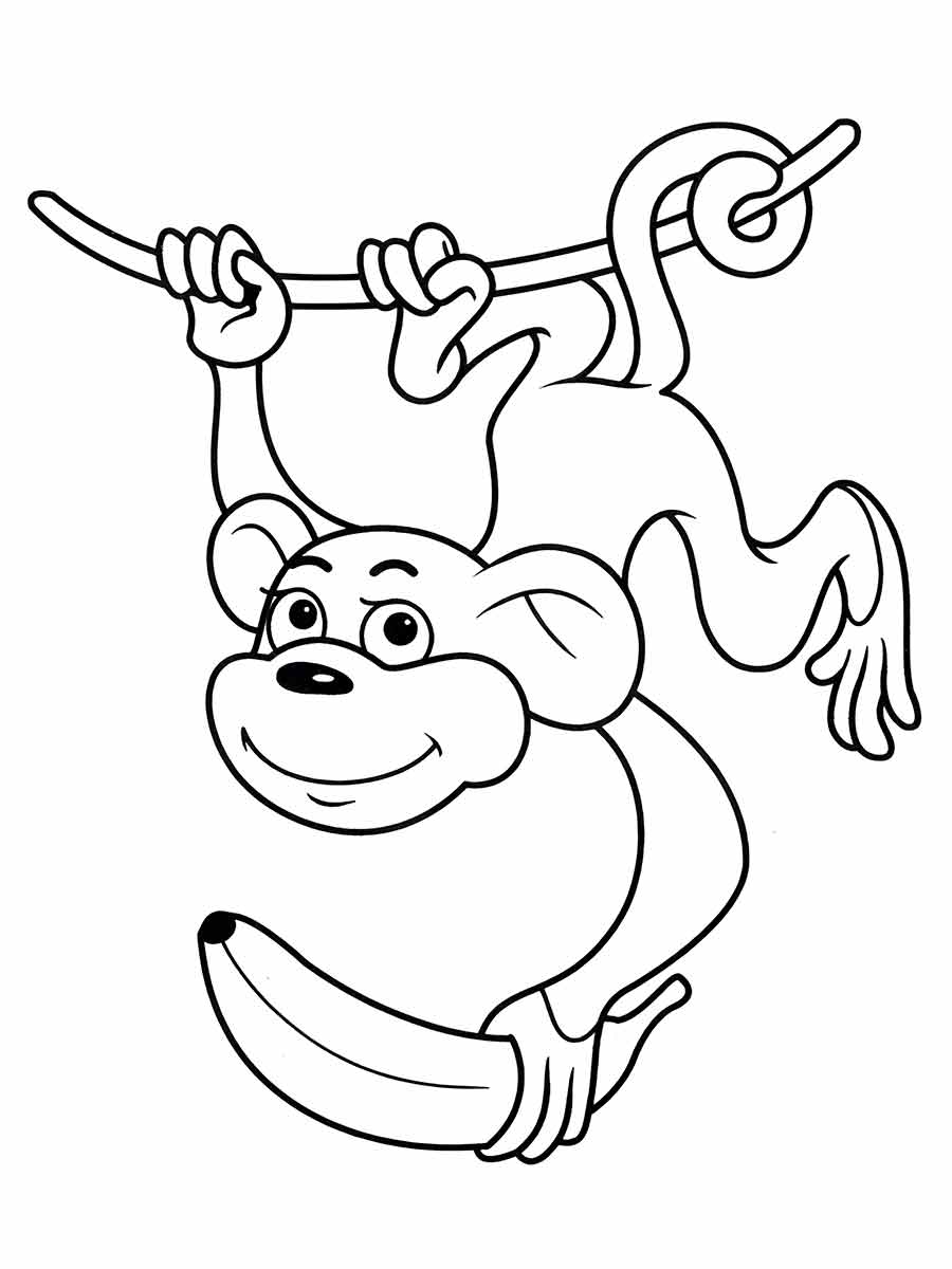 Desenho de Macaco para Colorir