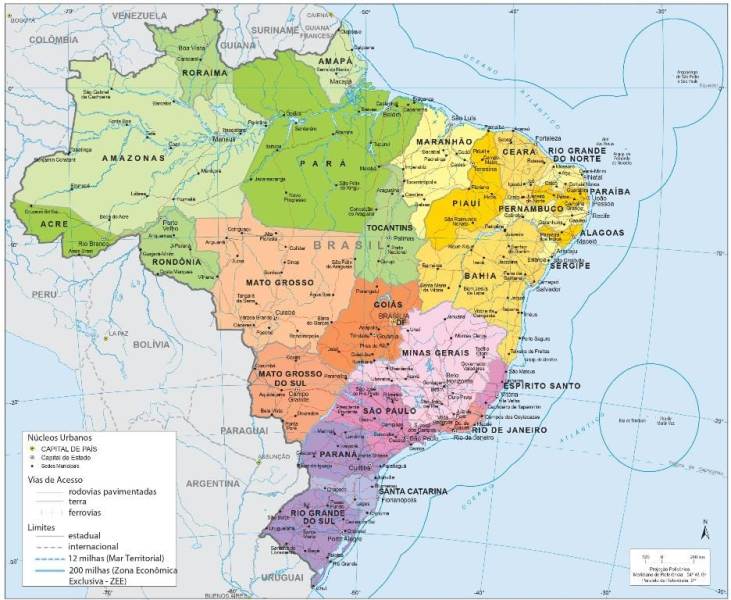 mapa politico do brasil ibge