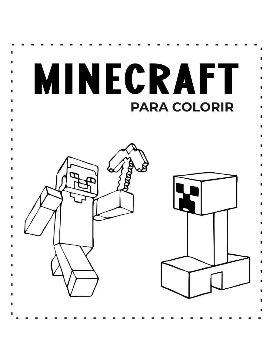 alex minecraft para colorir