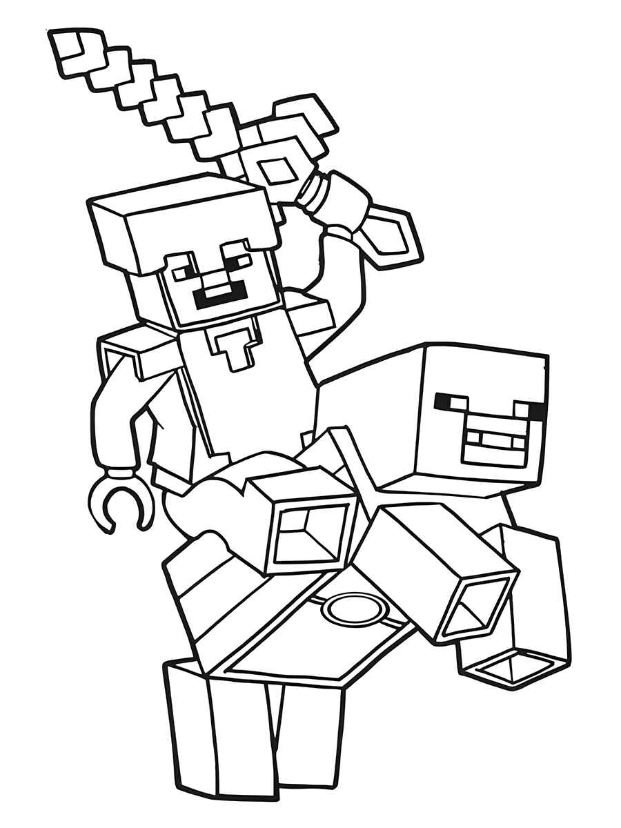 minecraft para colorir e pintar