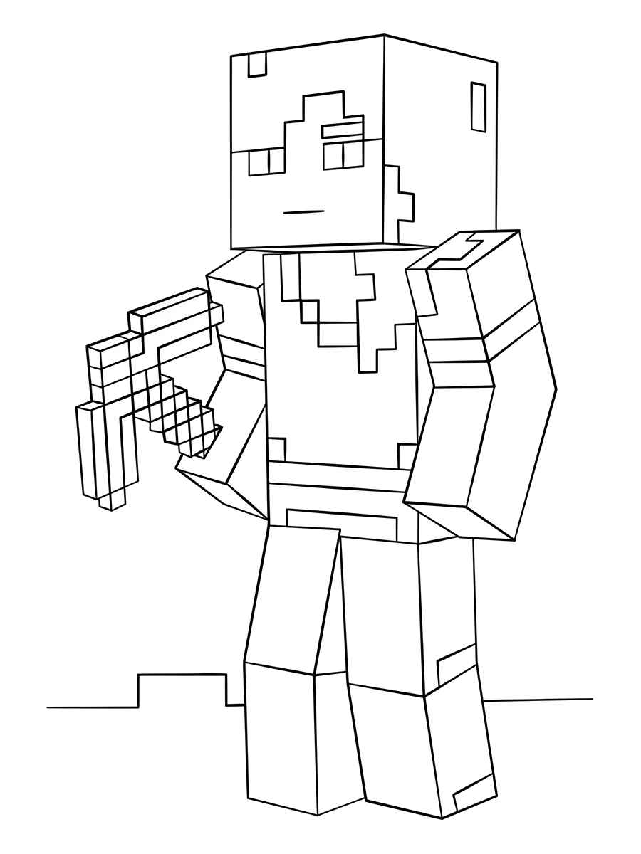 alex minecraft para colorir