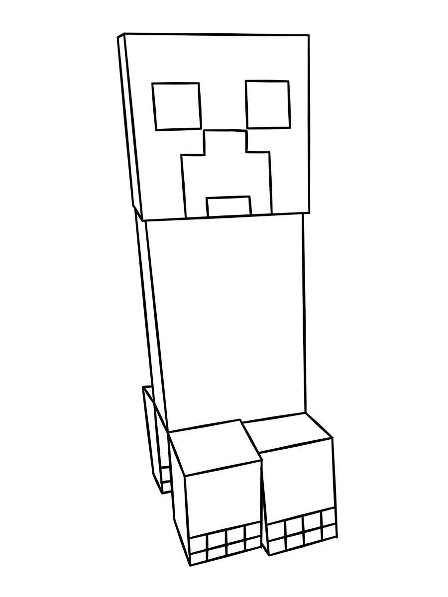 creeper minecraft para colorir