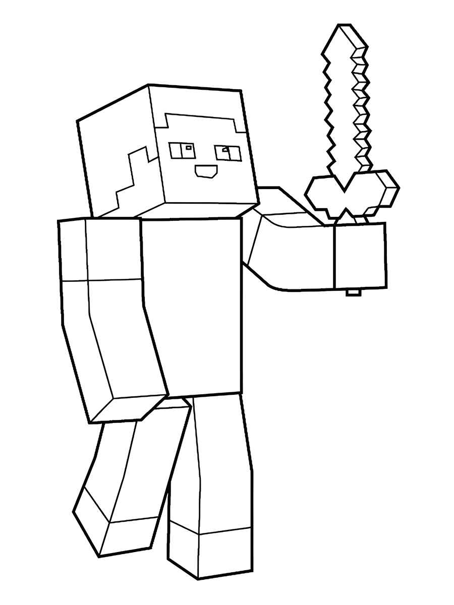 alex minecraft para colorir