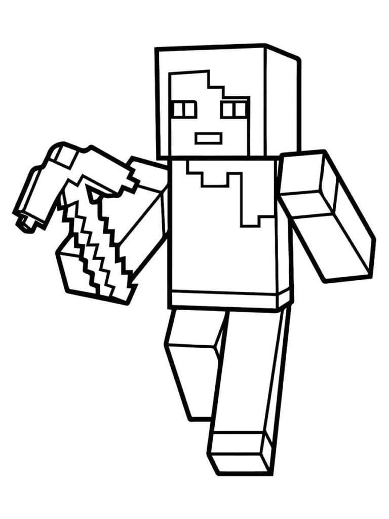 Desenho de Minecraft Steve para colorir  Desenhos para colorir e imprimir  gratis