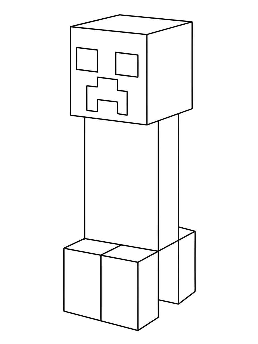 creeper minecraft para colorir