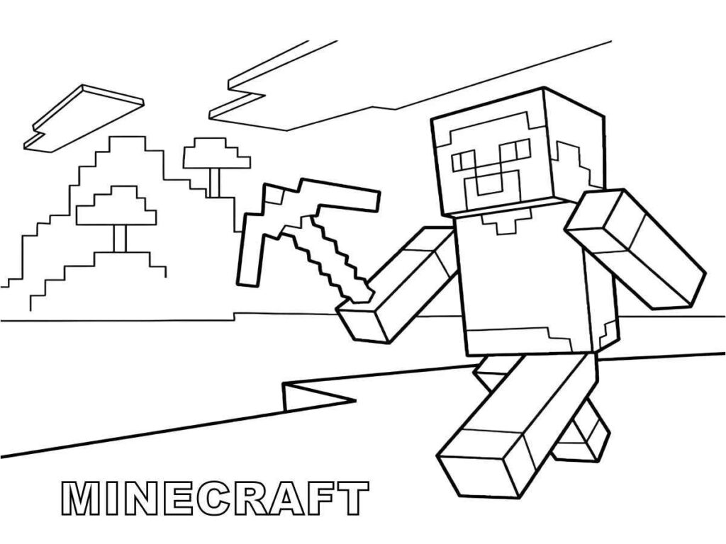 141 desenhos do Minecraft para colorir