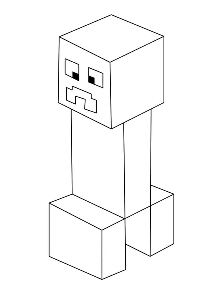 creeper minecraft para colorir