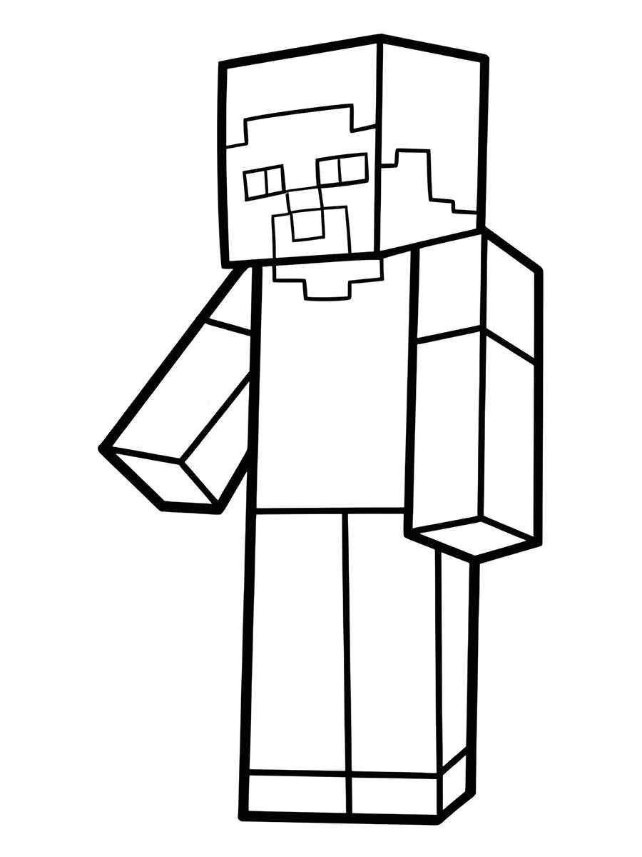 steve minecraft para colorir