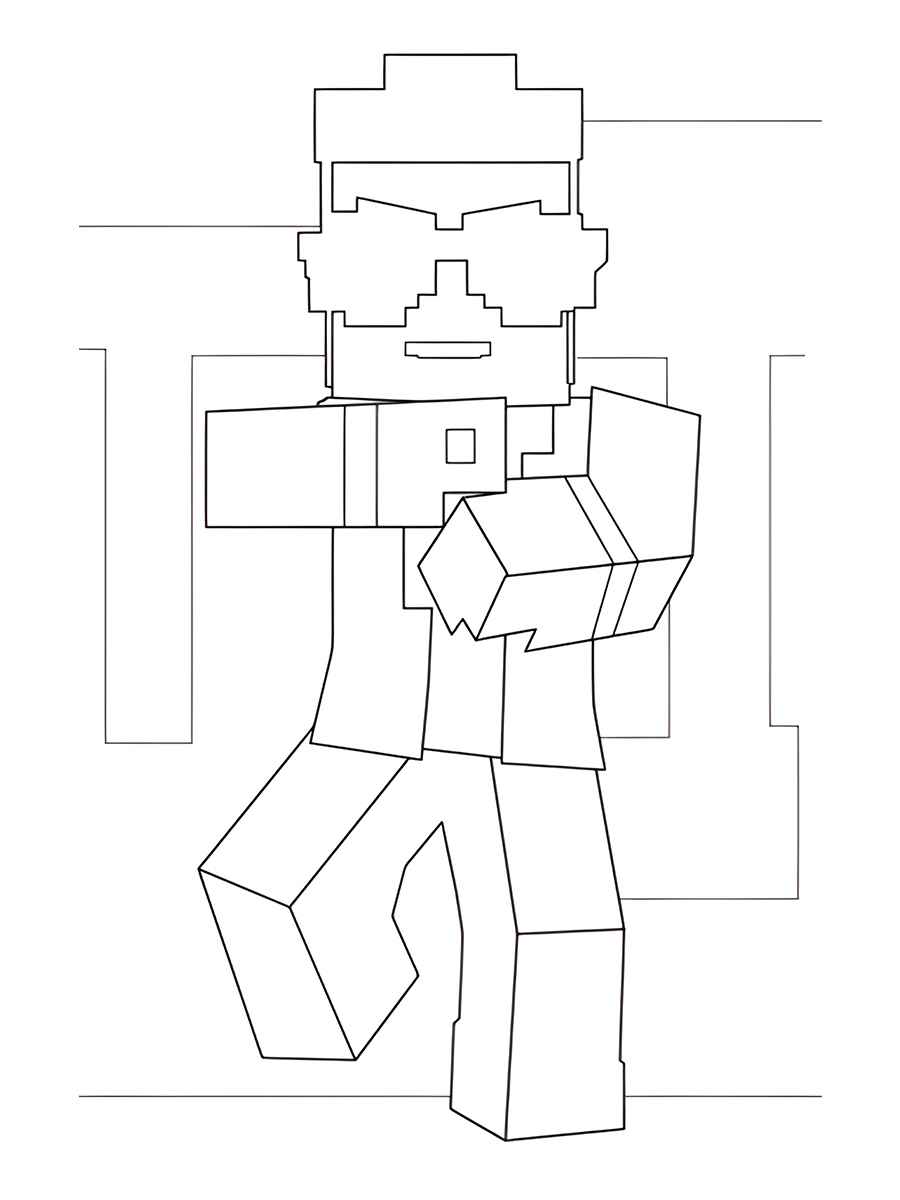 minecraft para colorir