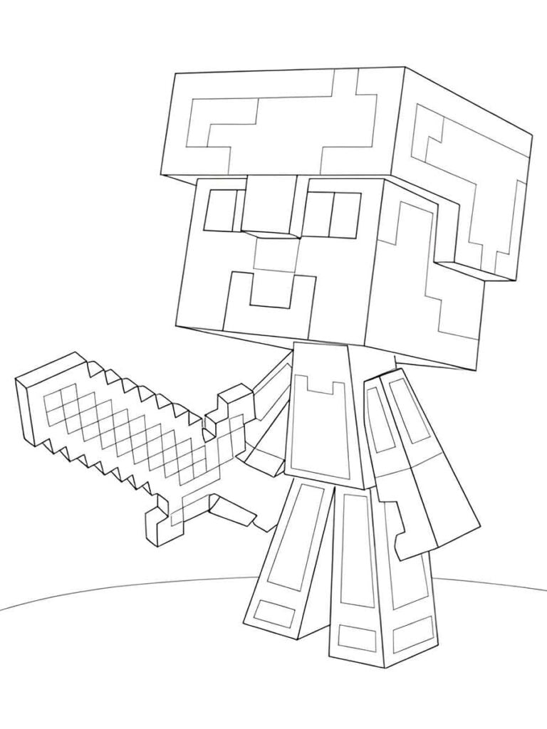 alex minecraft para colorir