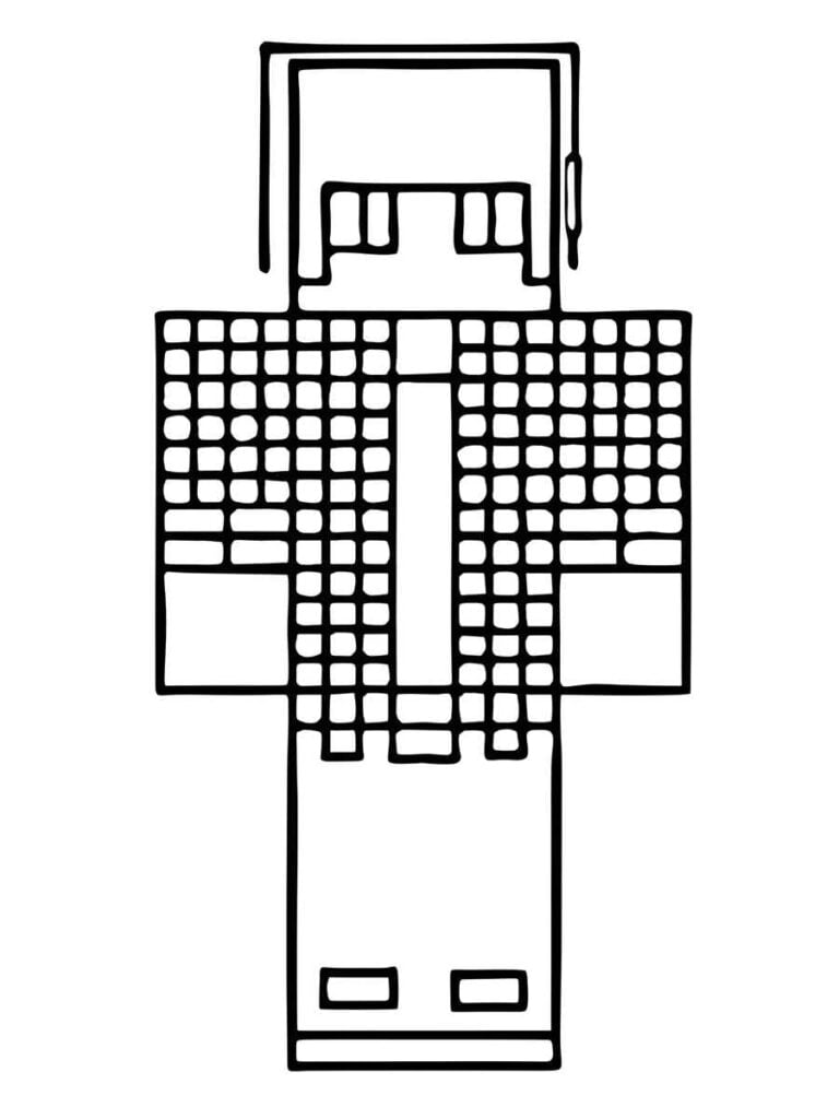 Desenho do minecraft para colorir