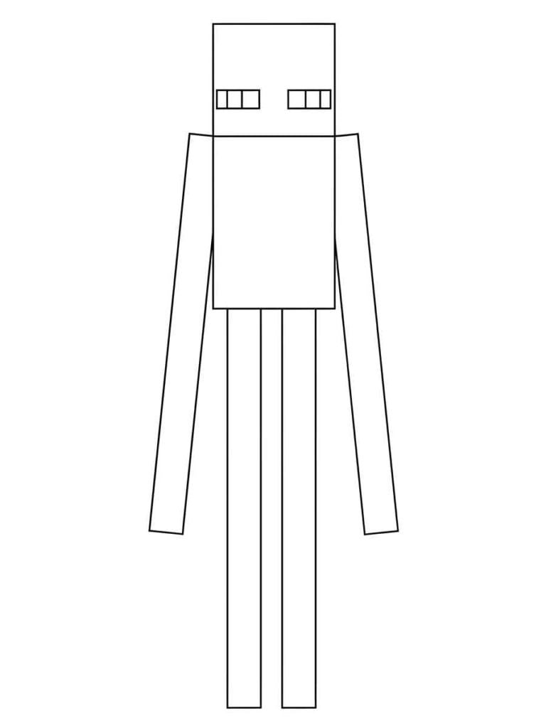 enderman minecraft para colorir