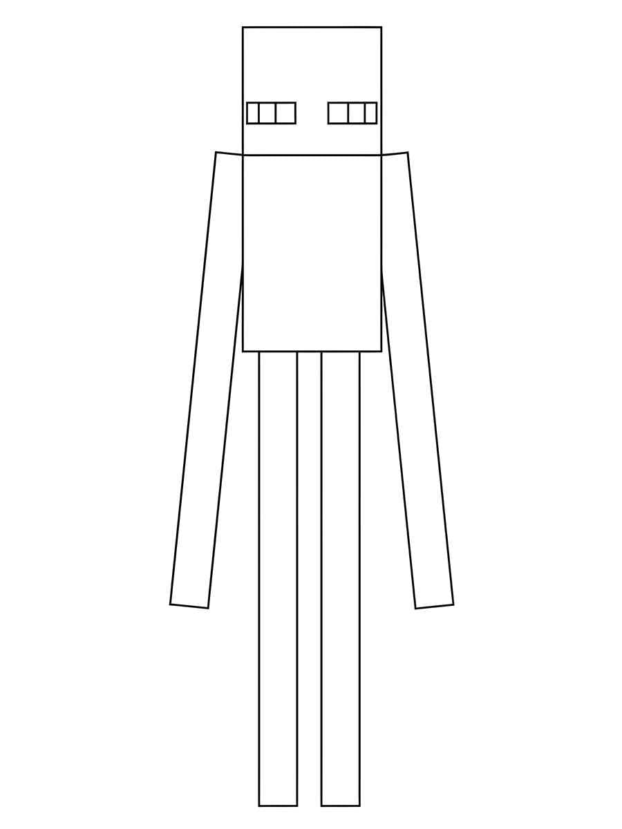 enderman minecraft para colorir