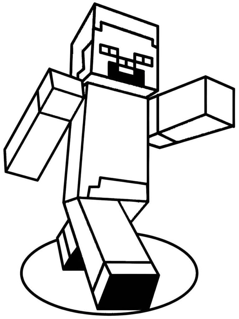 Desenho de Minecraft Steve para colorir