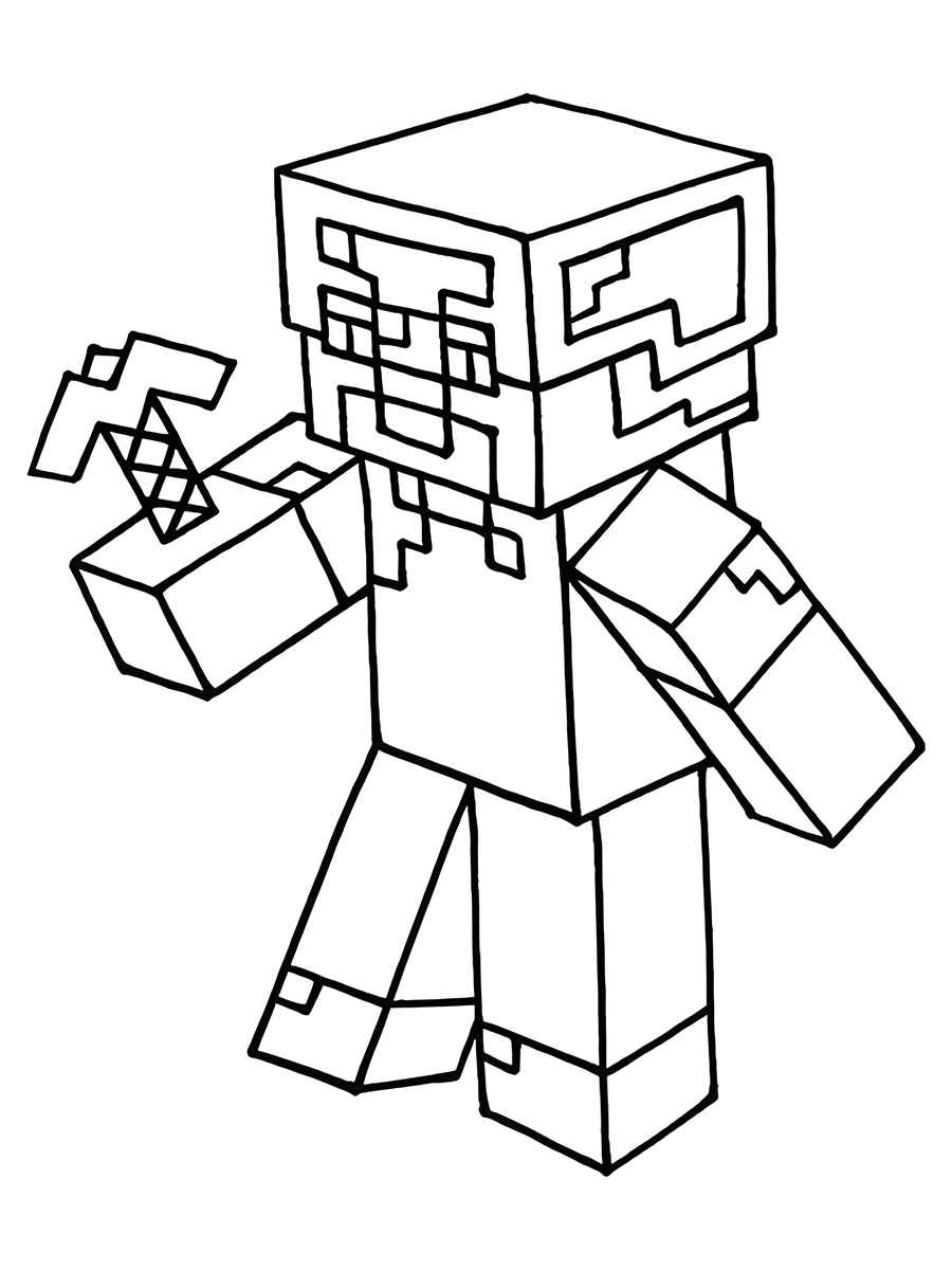 armadura de minecraft para colorir