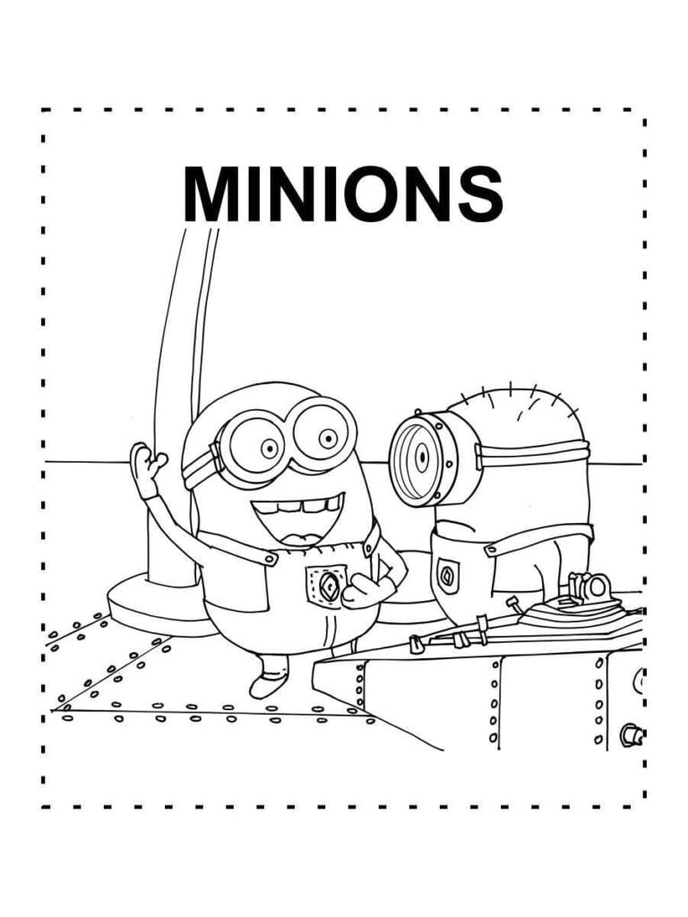 foto dos minions para colorir