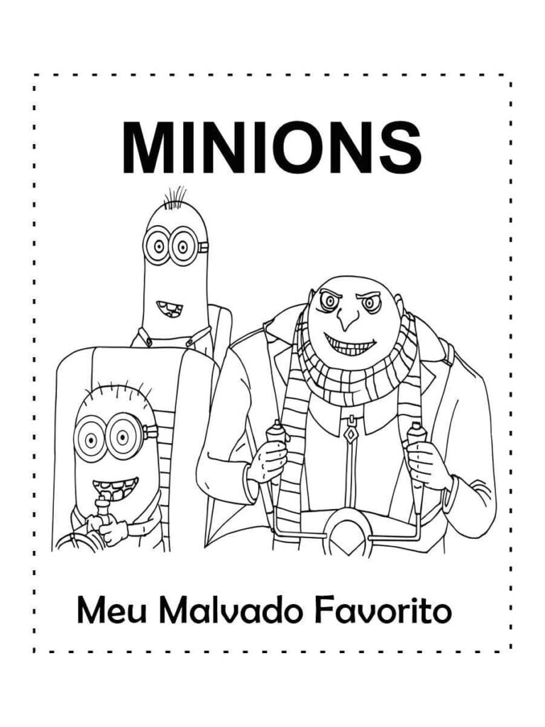 minions para colorir 12