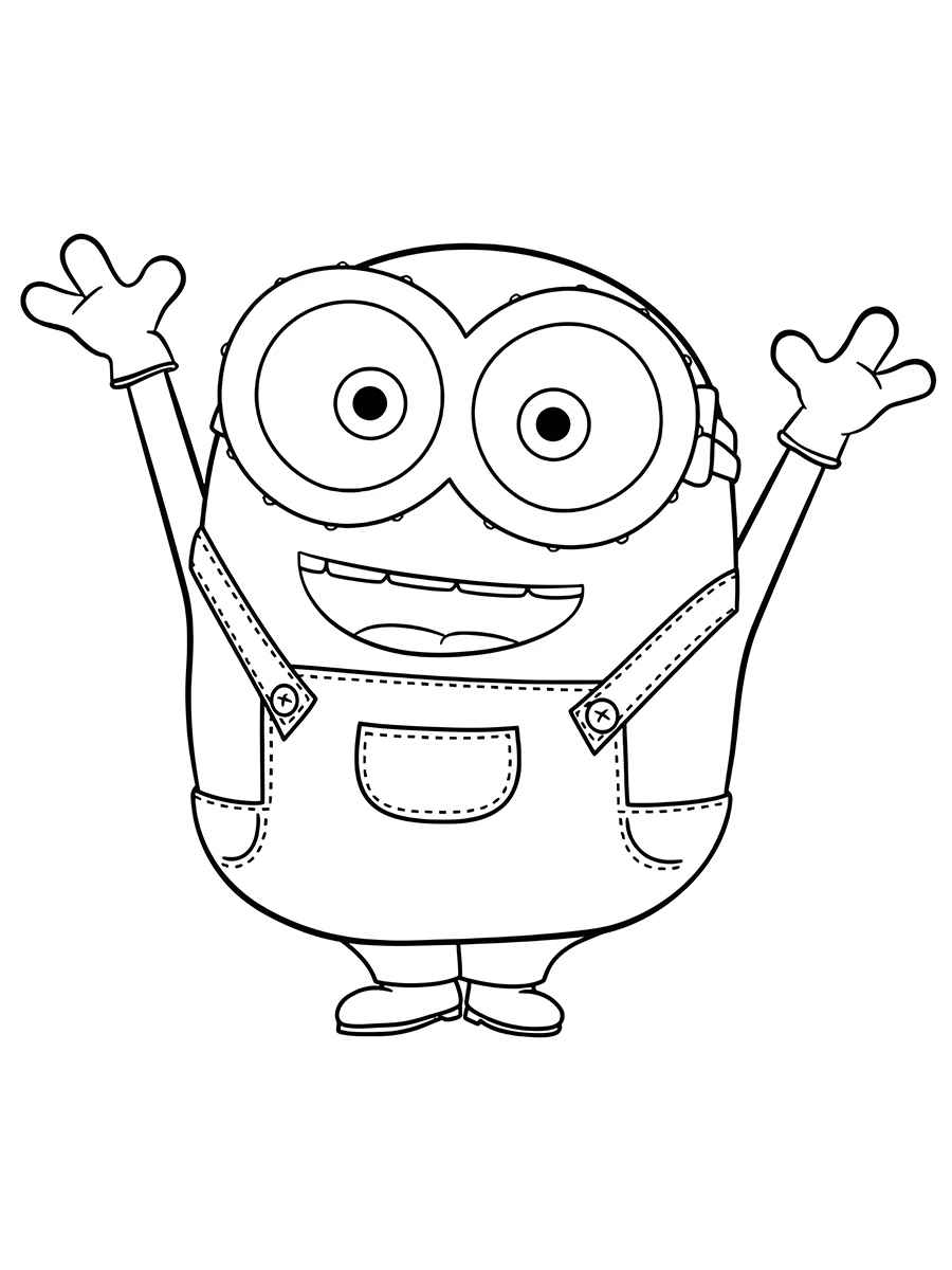 minions para colorir Fácil