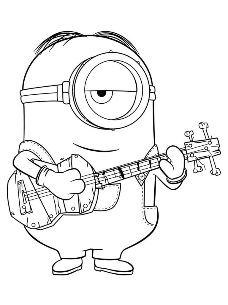 minions para colorir e pintar