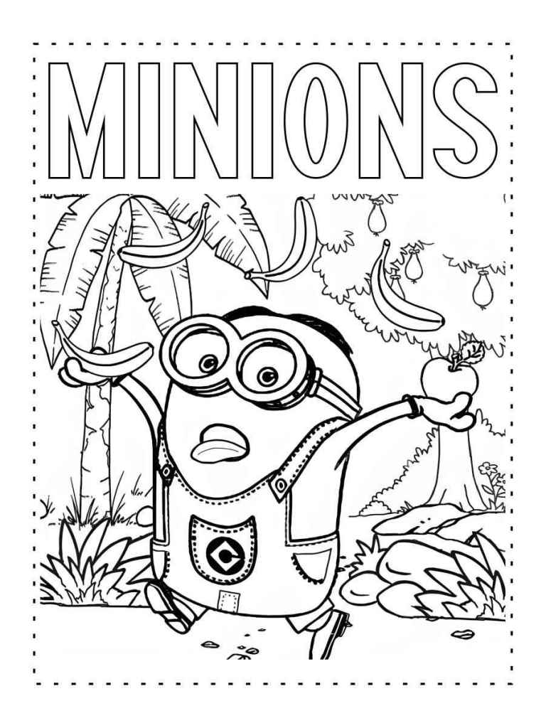 minions para colorir Difícil