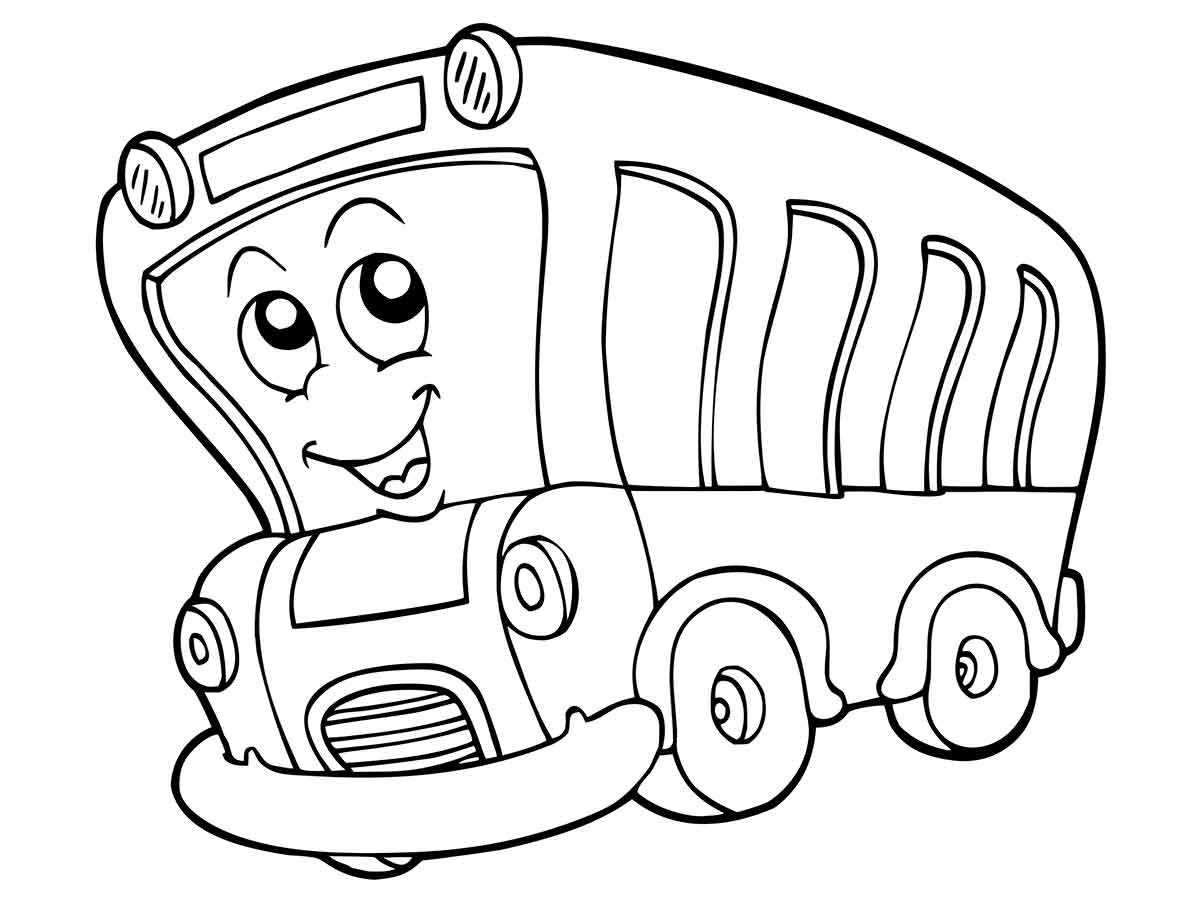 Desenho de Ônibus para Colorir