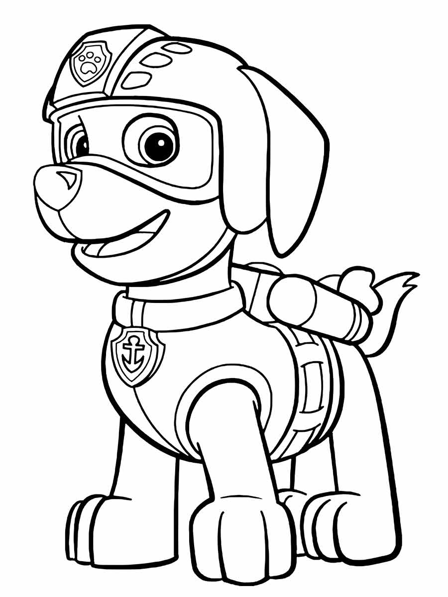 Desenho para Colorir de Patrulha Canina