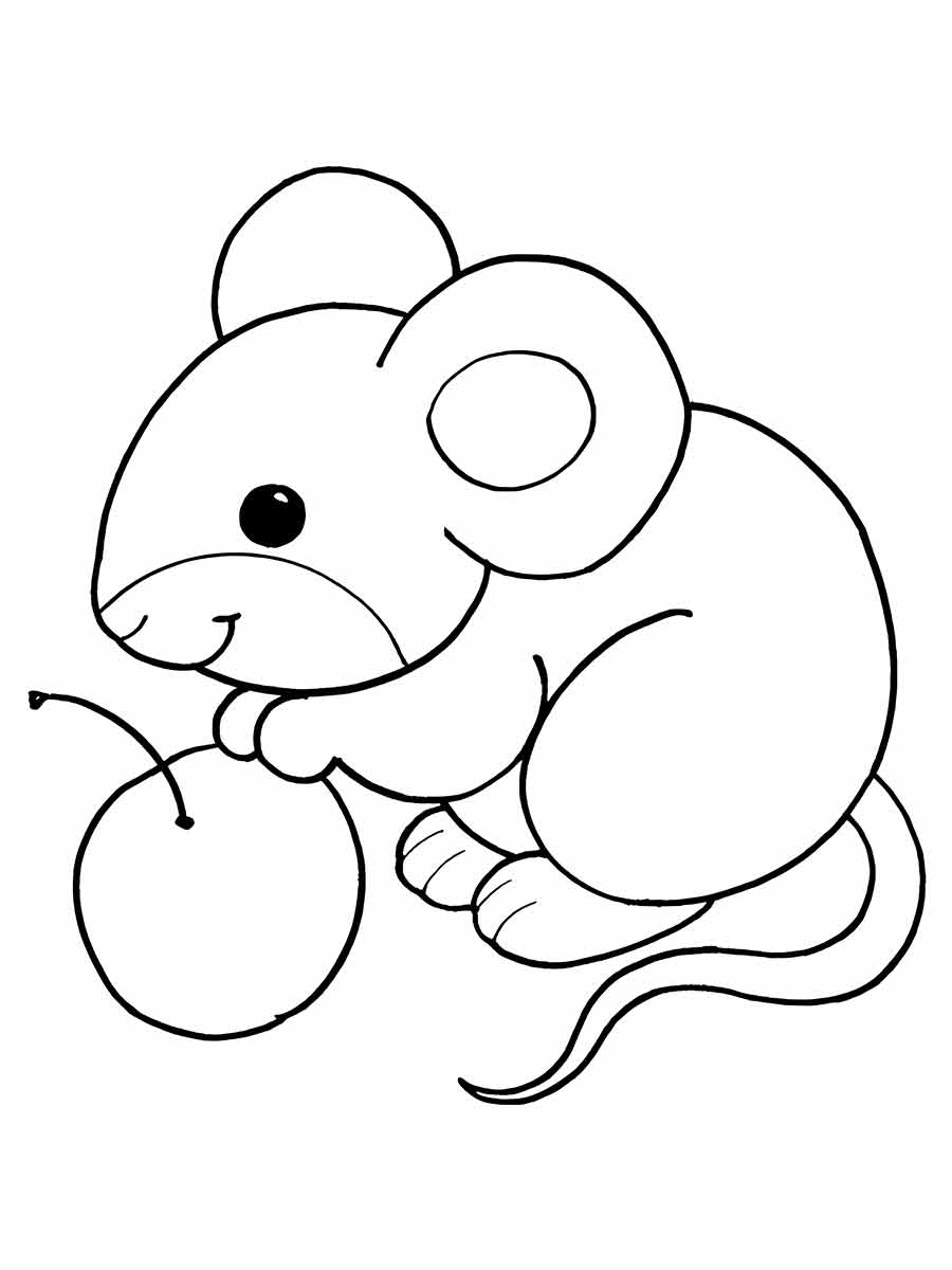 Desenho Infantil para Colorir de Rato