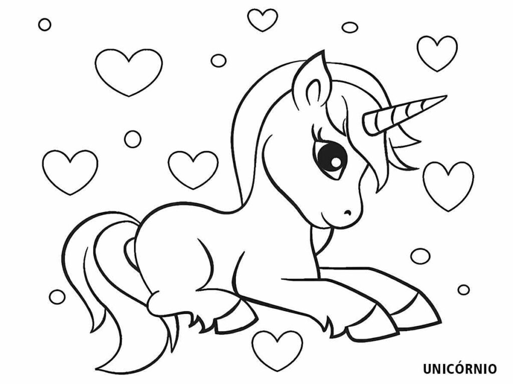 Desenho de Unicórnio para colorir  Desenhos para colorir e imprimir gratis