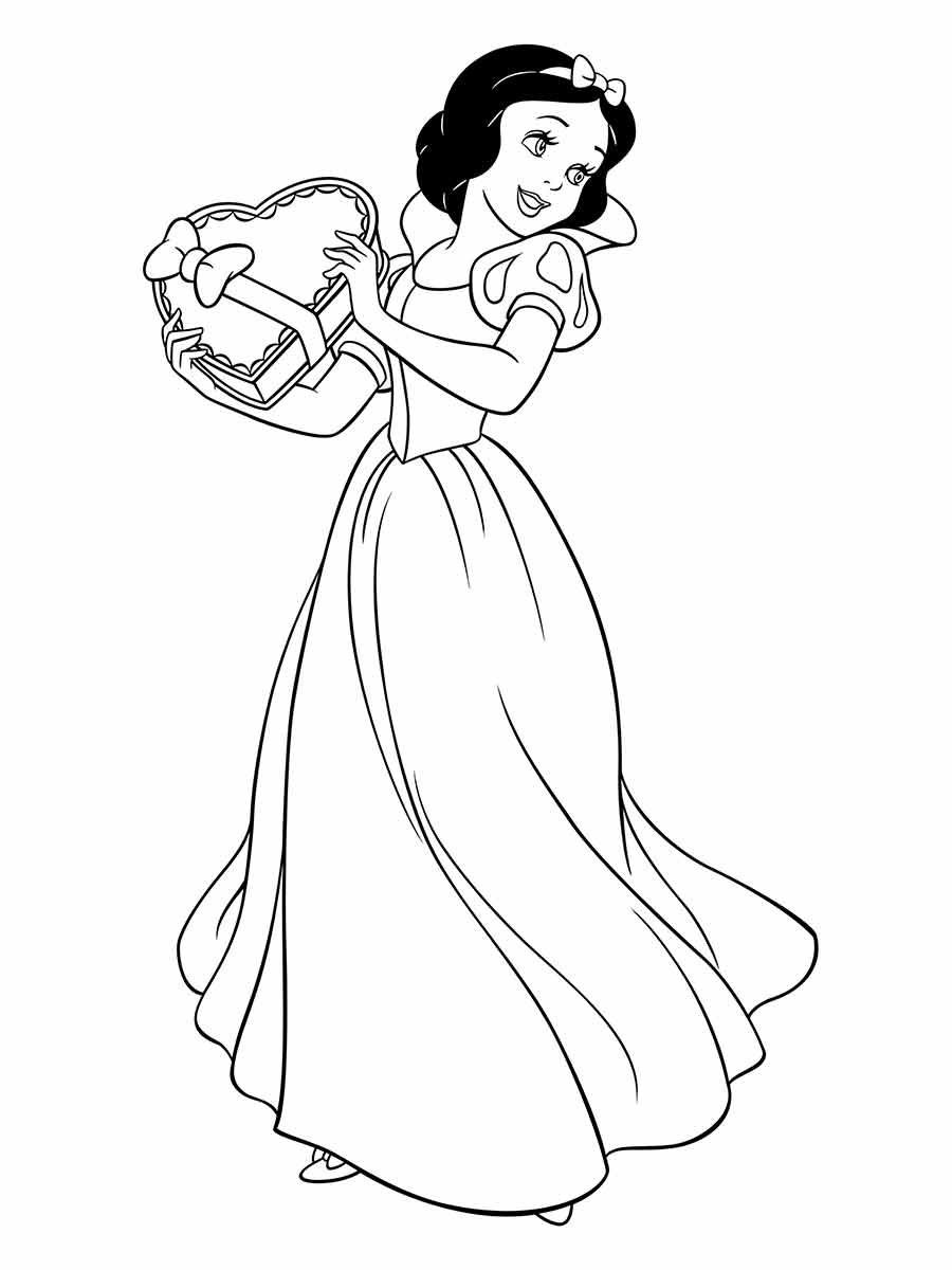 desenho de Branca de Neve para colorir e imprimir