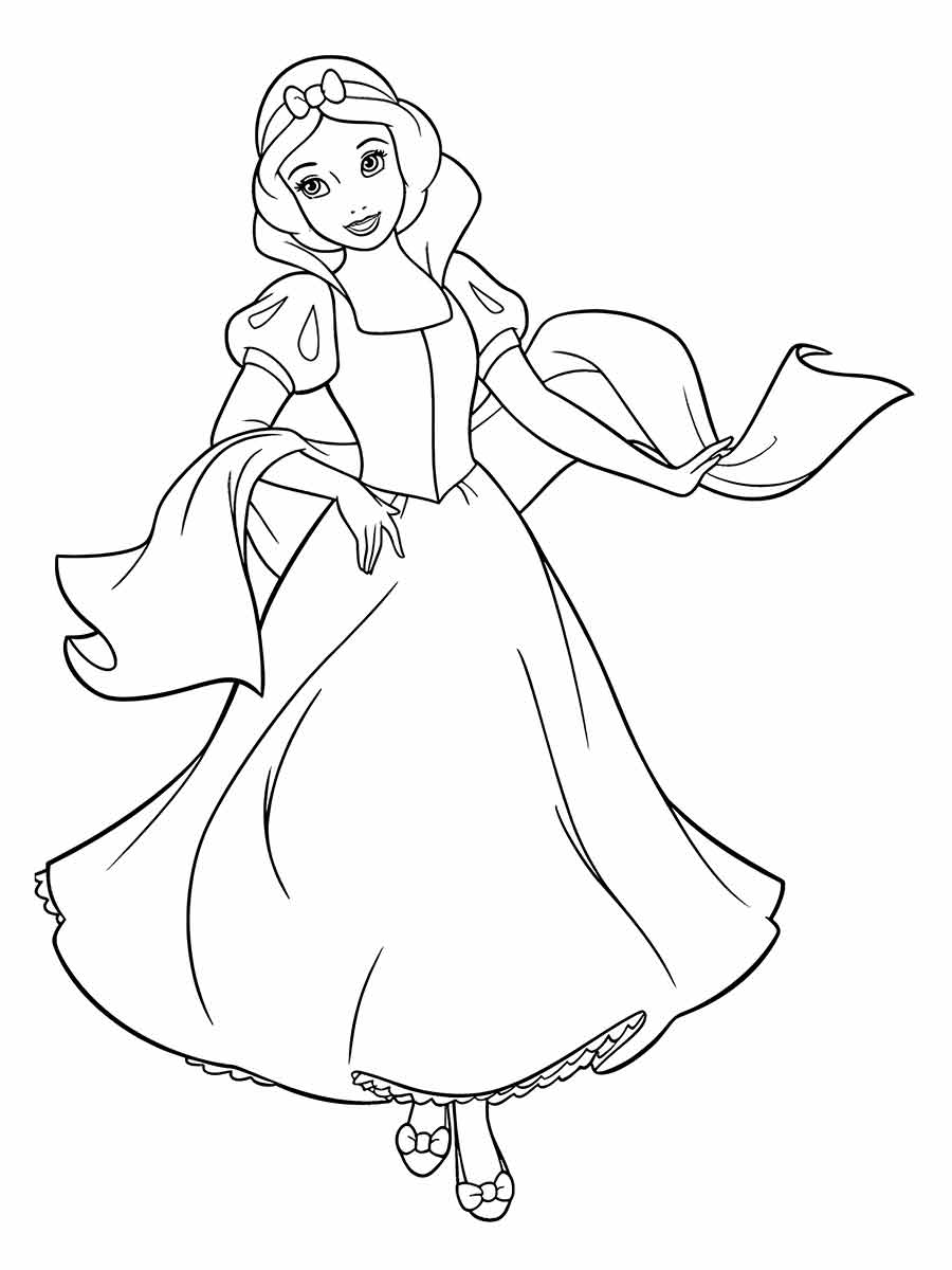 Branca de Neve desenho para colorir