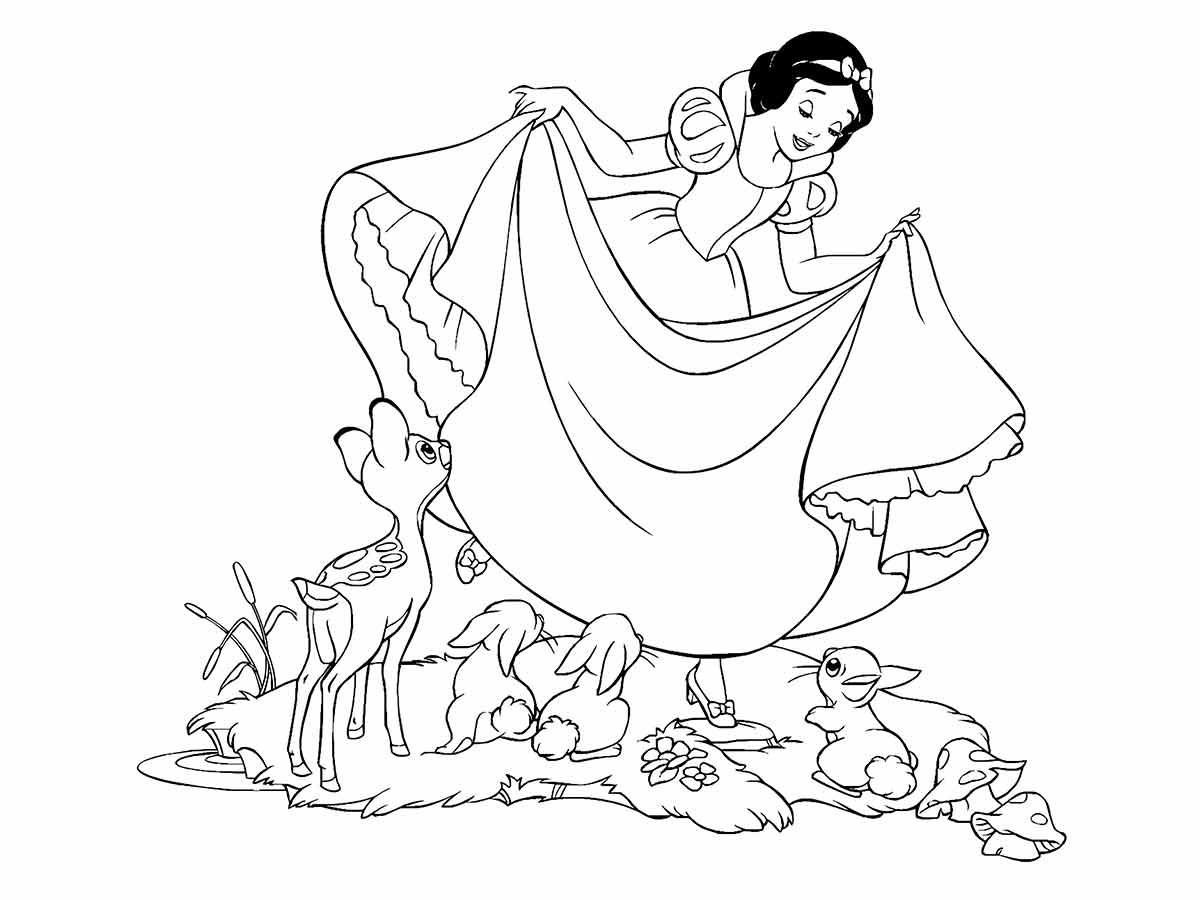 desenho para colorir Branca de Neve