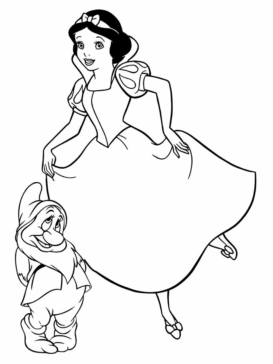 desenho de Branca de Neve para colorir