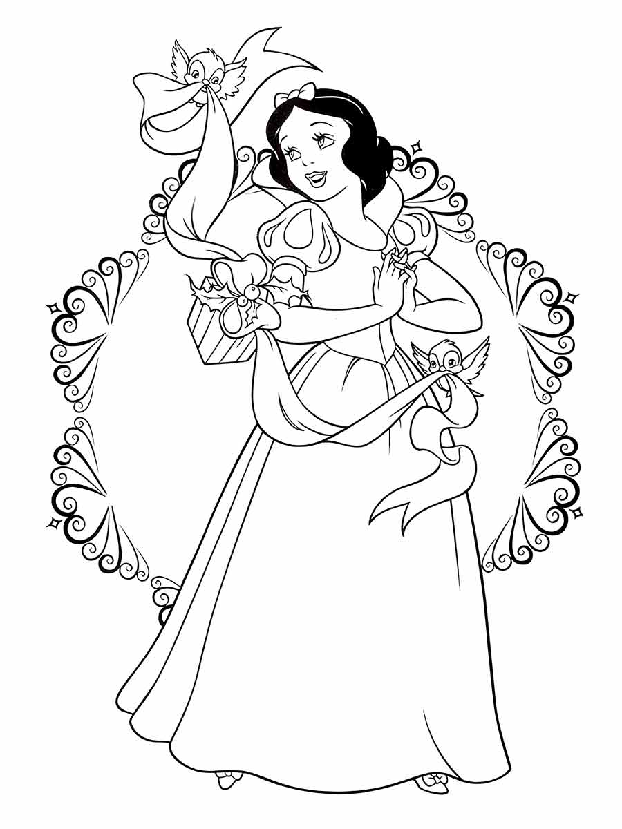 Branca de Neve para colorir