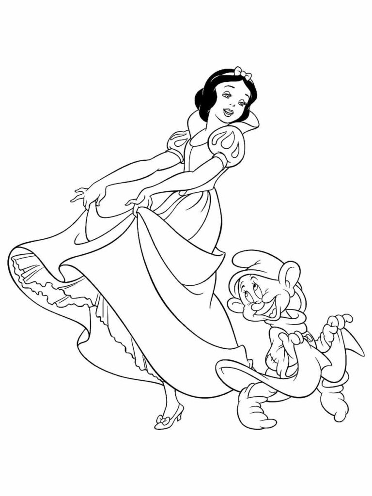 Branca de Neve para colorir