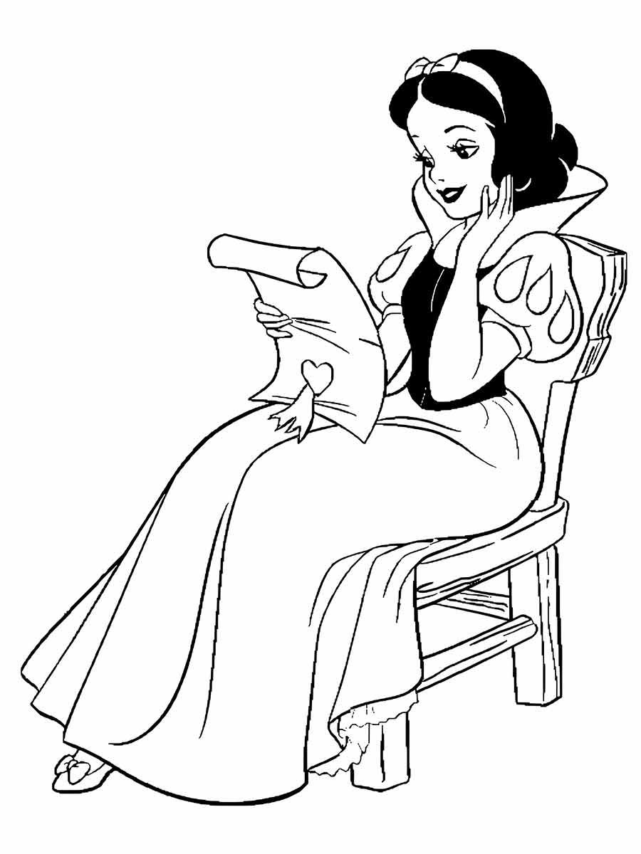 Branca de Neve para colorir