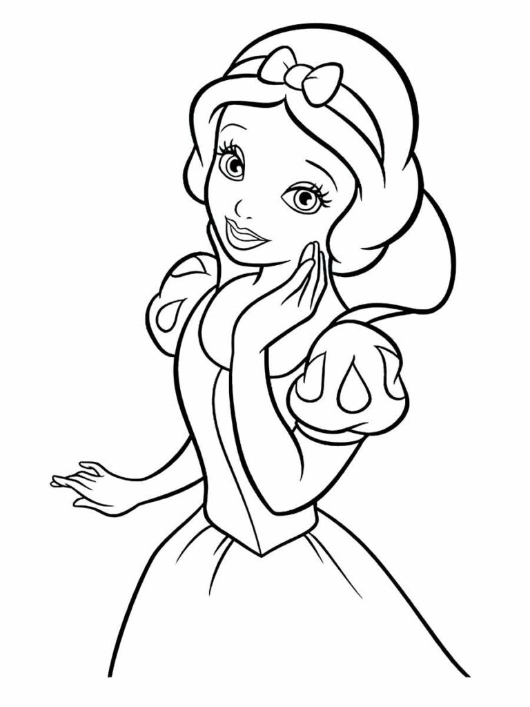 105 Desenhos da Branca de Neve para Colorir e Imprimir