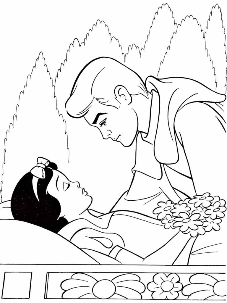 desenho para colorir Branca de Neve e imprimir