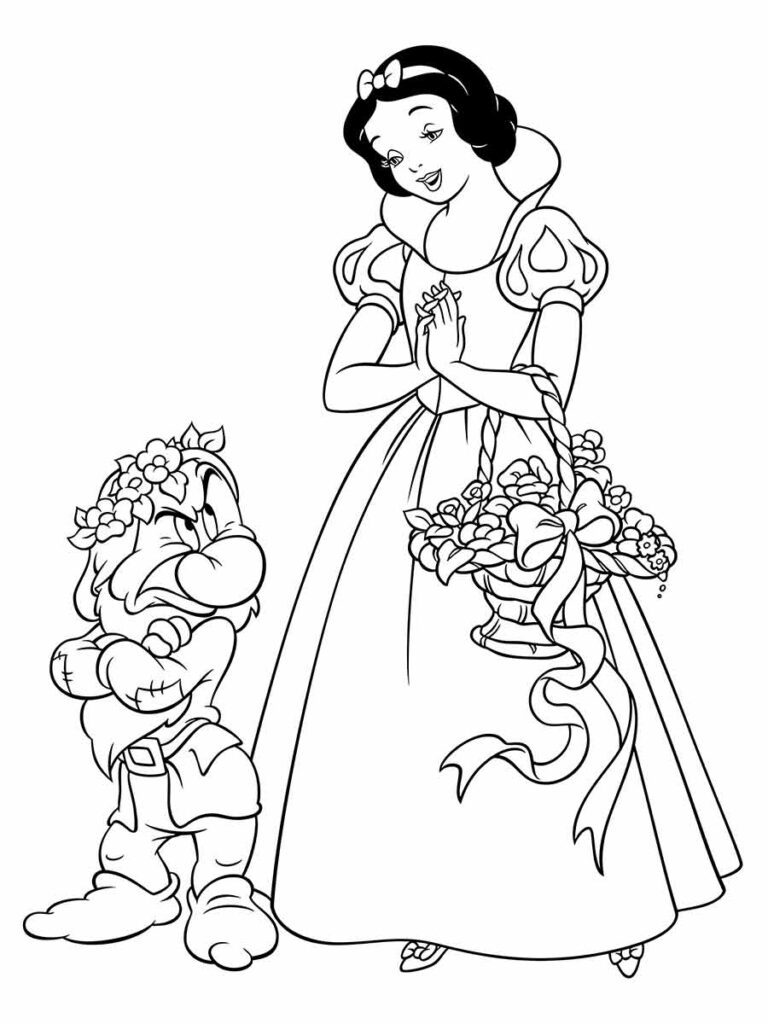 Branca de Neve para colorir