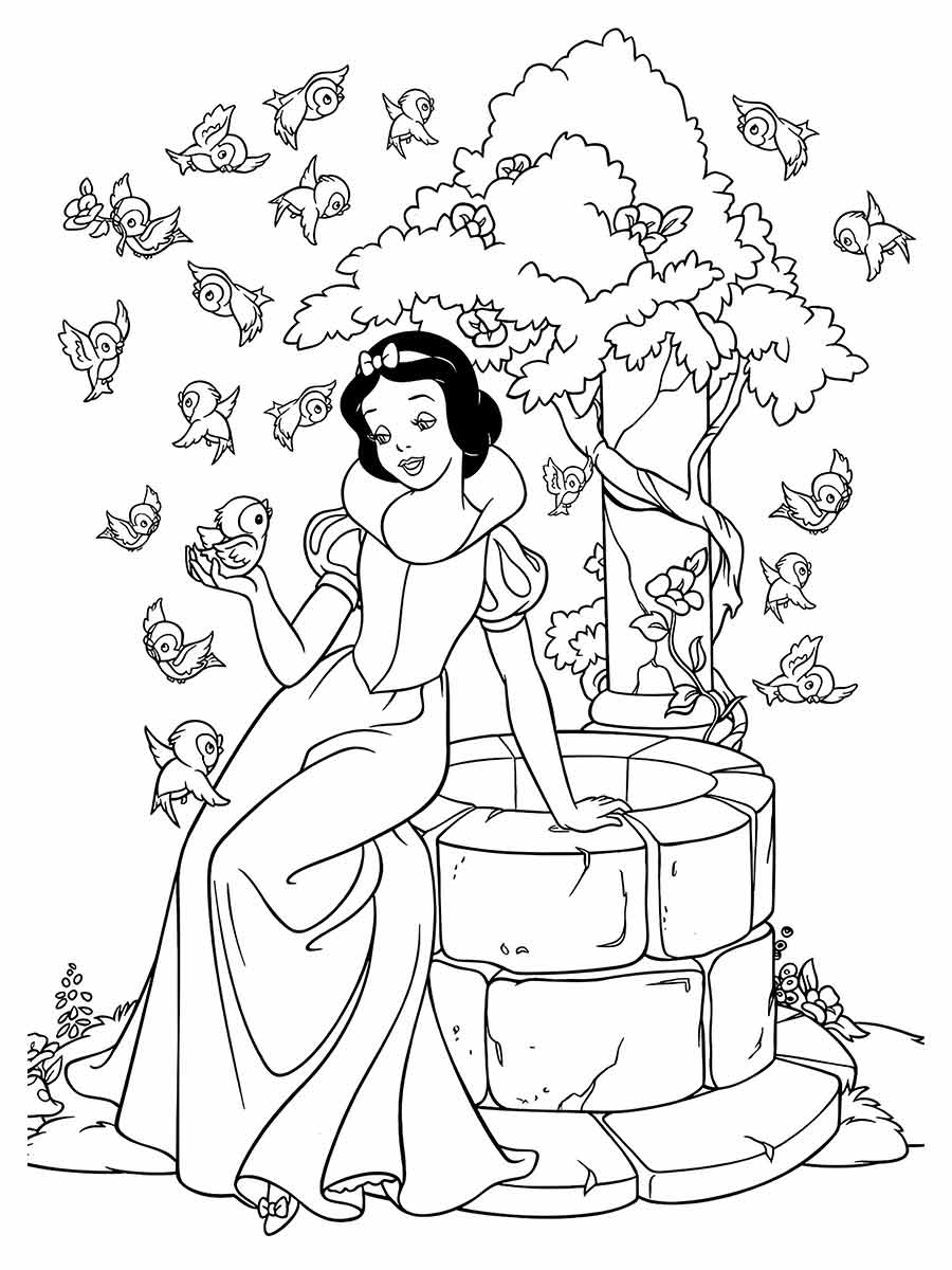 desenho de Branca de Neve para colorir e imprimir