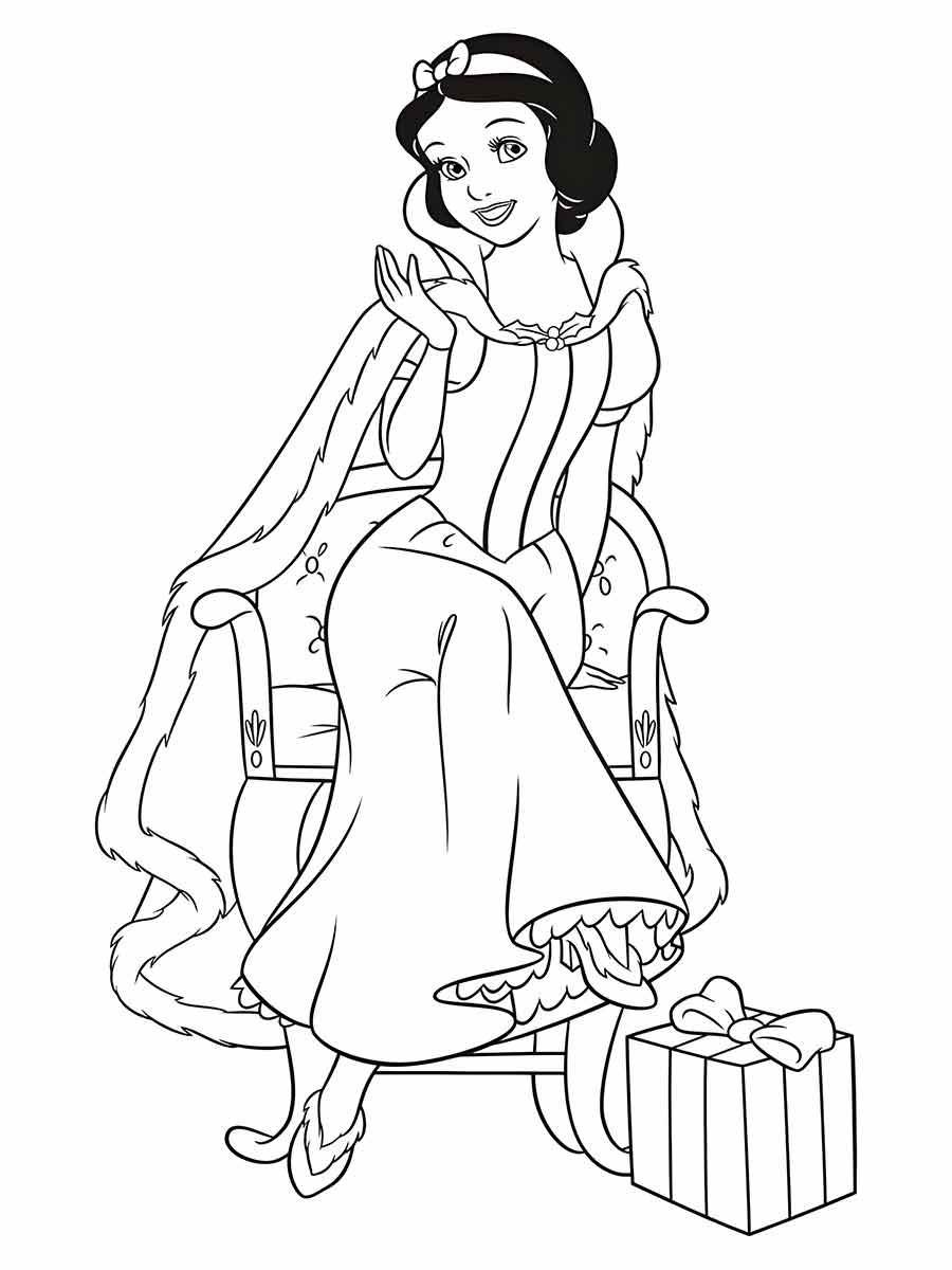 imagem para colorir Branca de Neve