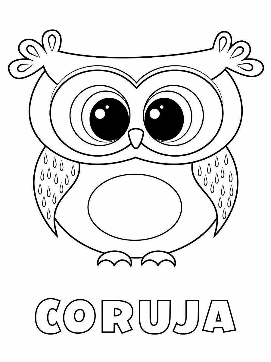 Coruja para colorir