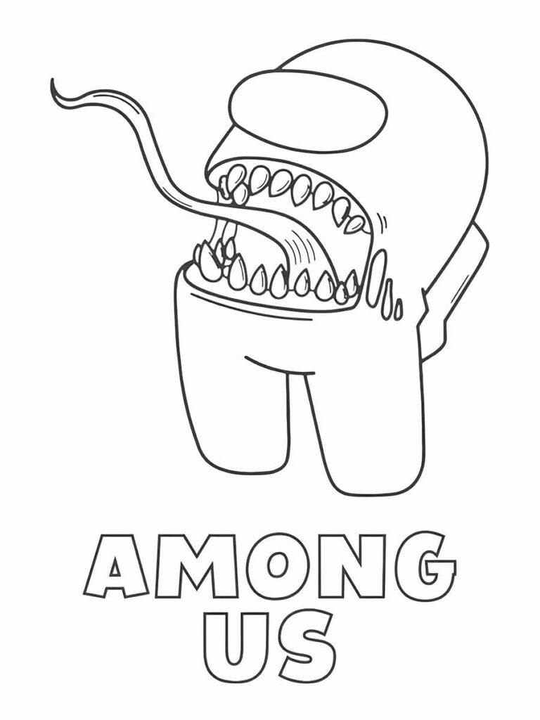 Desenho para colorir de Among Us