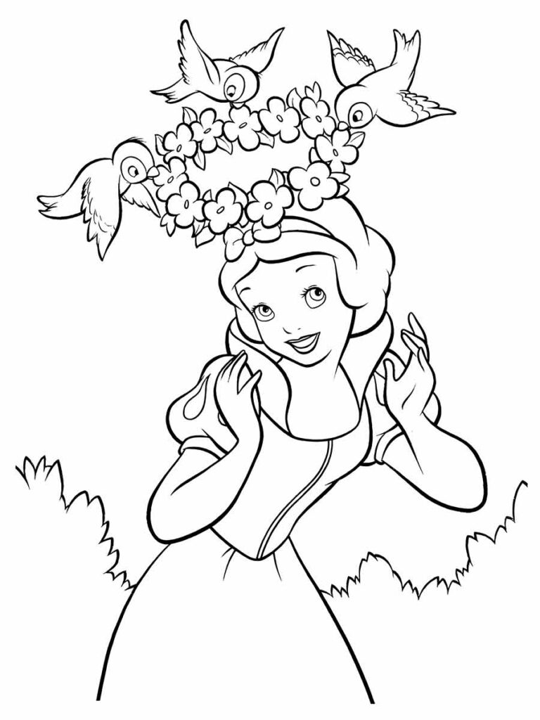 Branca de Neve desenho para colorir